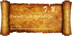 Tarnóczi Miklós névjegykártya